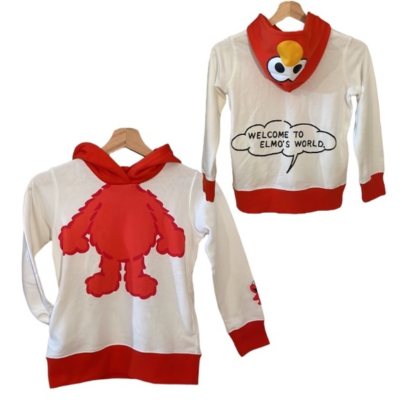 Universal Studios Japan Sesame Street Elmo Hoodie Sweater - Picture 1 of 14